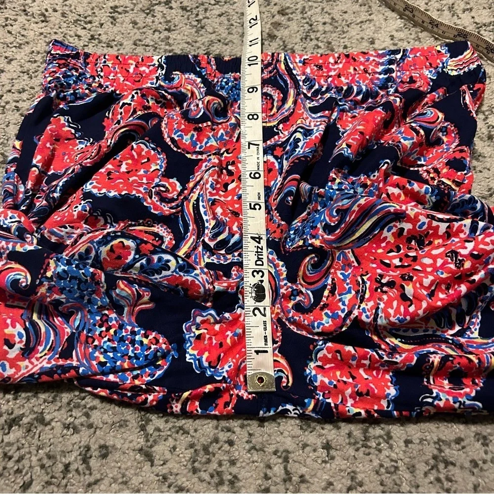 Lilly Pulitzer Navy & Coral Paisley Lorena Breezy Palazzo Lounge Pants Size XL